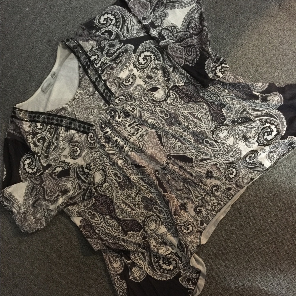 Avenue - Paisley tunic with sequin decoration - Size 30/32